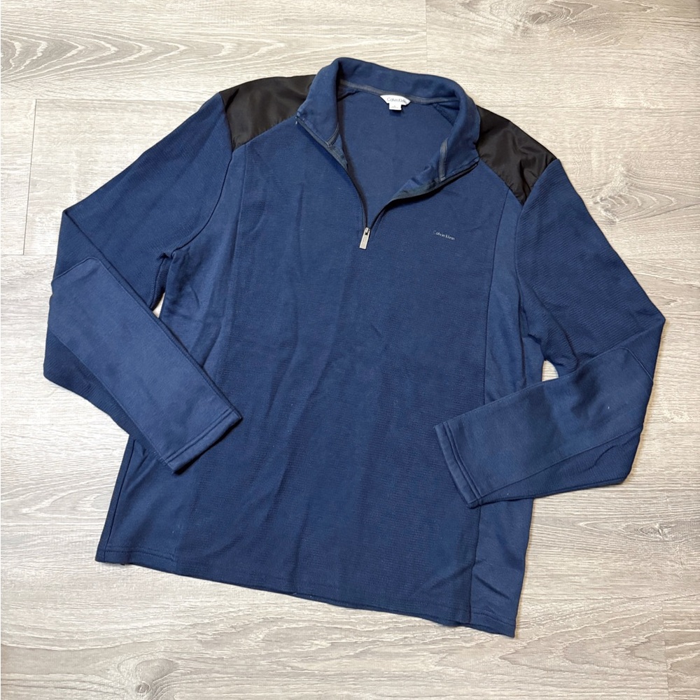 •CALVIN KLEIN• 1/4 ZIP PULLOVER POLO
